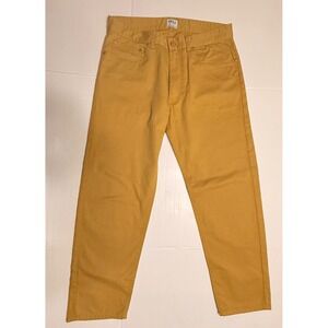 Esby Apparel Mustard Yellow Cotton Twill Straight Leg Pants Made in USA 32 A3